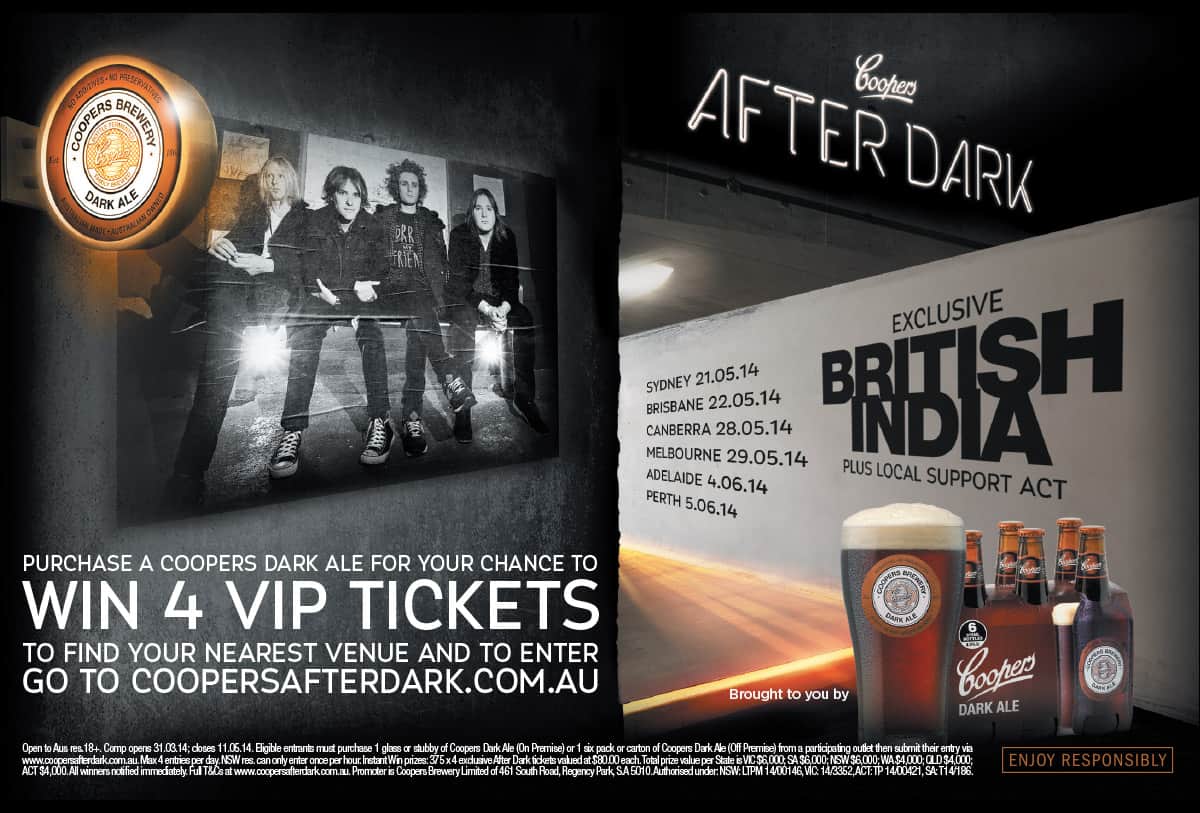 Coopers After Dark with British India.